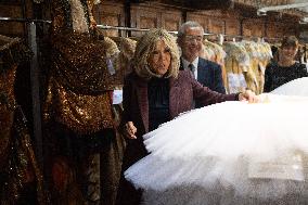 Queen Mathilde and Brigitte Macron visit the Opera Garnier - Paris