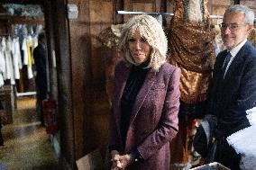 Queen Mathilde and Brigitte Macron visit the Opera Garnier - Paris