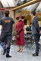 Queen Mathilde and Brigitte Macron visit the Opera Garnier - Paris