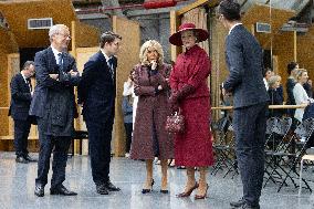 Queen Mathilde and Brigitte Macron visit the Opera Garnier - Paris