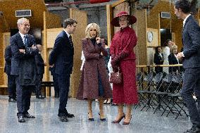 Queen Mathilde and Brigitte Macron visit the Opera Garnier - Paris