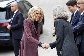 Queen Mathilde and Brigitte Macron visit the Opera Garnier - Paris