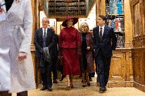 Queen Mathilde and Brigitte Macron visit the Opera Garnier - Paris