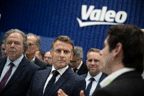 Emmanuel Macron visits the Paris Motor Show