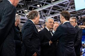 Emmanuel Macron visits the Paris Motor Show