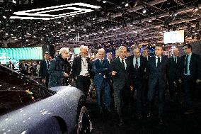 Emmanuel Macron visits the Paris Motor Show