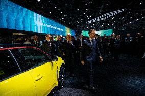 Emmanuel Macron visits the Paris Motor Show