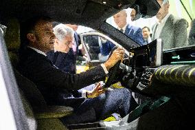 Emmanuel Macron visits the Paris Motor Show