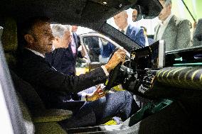 Emmanuel Macron visits the Paris Motor Show