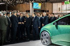 Emmanuel Macron visits the Paris Motor Show