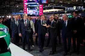 Emmanuel Macron visits the Paris Motor Show