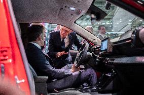 Emmanuel Macron visits the Paris Motor Show