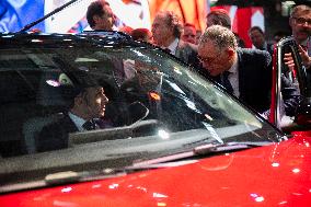 Emmanuel Macron visits the Paris Motor Show