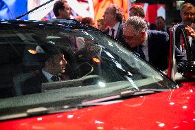 Emmanuel Macron visits the Paris Motor Show