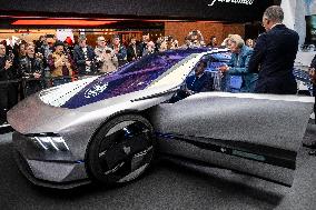 Emmanuel Macron visits the Paris Motor Show