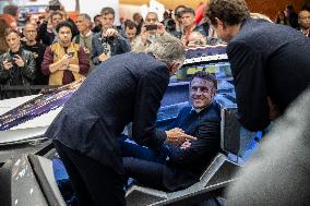 Emmanuel Macron visits the Paris Motor Show