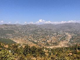 A Panoramic Aerial View Of Sakhi Maidan In Mendhar.