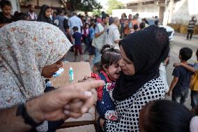 Polio vaccination in Gaza, Palestine