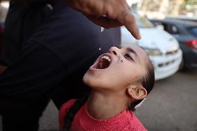 Polio vaccination in Gaza, Palestine