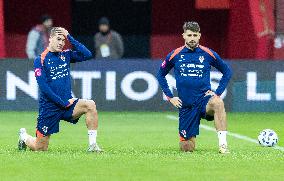 Team Croatia before UEFA Nations League match