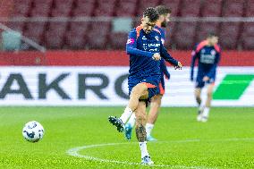 Team Croatia before UEFA Nations League match