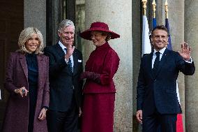 King Philippe & Queen Mathilde of Belgium State Visit To France - Day One