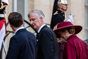 King Philippe & Queen Mathilde of Belgium State Visit To France - Day One