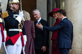 King Philippe & Queen Mathilde of Belgium State Visit To France - Day One