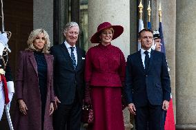 King Philippe & Queen Mathilde of Belgium State Visit To France - Day One