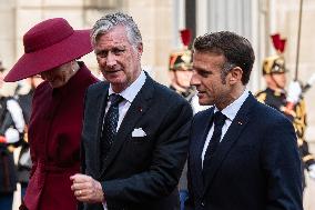 King Philippe & Queen Mathilde of Belgium State Visit To France - Day One