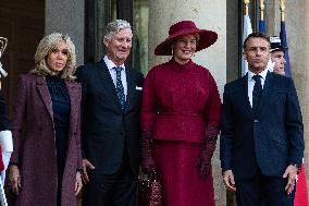 King Philippe & Queen Mathilde of Belgium State Visit To France - Day One