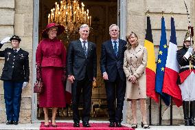 King Philippe & Queen Mathilde of Belgium State Visit To France - Day One