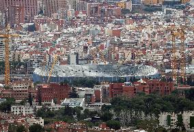 Progress Of The Works At Spotify Camp Nou During 2024