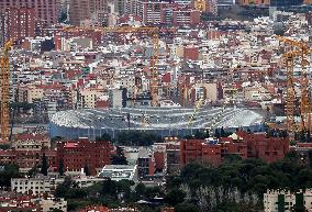 Progress Of The Works At Spotify Camp Nou During 2024