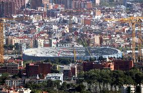 Progress Of The Works At Spotify Camp Nou During 2024