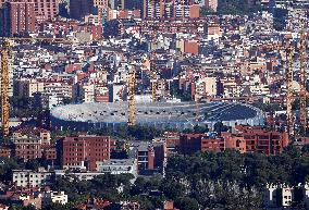 Progress Of The Works At Spotify Camp Nou During 2024