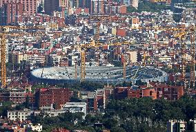 Progress Of The Works At Spotify Camp Nou During 2024