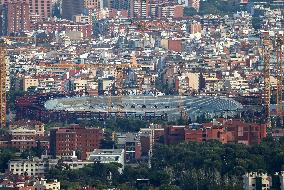 Progress Of The Works At Spotify Camp Nou During 2024