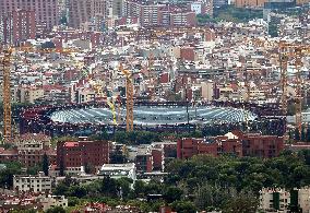 Progress Of The Works At Spotify Camp Nou During 2024