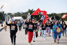 Indigenous Demonstrators Arrive To DC On Horseback