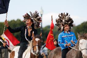 Indigenous Demonstrators Arrive To DC On Horseback