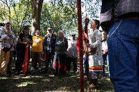 Indigenous Demonstrators Arrive To DC On Horseback