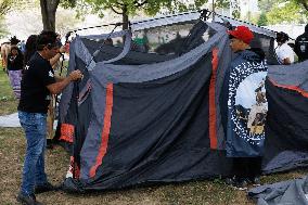 Indigenous Demonstrators Arrive To DC On Horseback