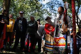 Indigenous Demonstrators Arrive To DC On Horseback