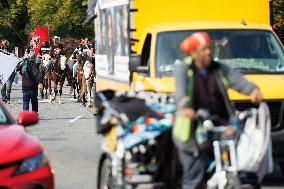 Indigenous Demonstrators Arrive To DC On Horseback