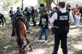 Indigenous Demonstrators Arrive To DC On Horseback