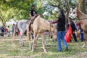 Indigenous Demonstrators Arrive To DC On Horseback