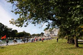 Indigenous Demonstrators Arrive To DC On Horseback