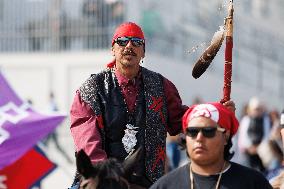 Indigenous Demonstrators Arrive To DC On Horseback