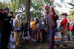 Indigenous Demonstrators Arrive To DC On Horseback